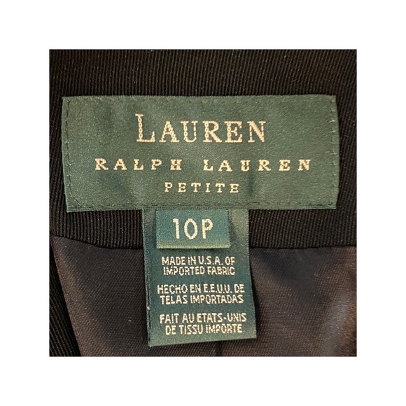 Lauren Ralph Lauren Long Sleeve Notched Collar 3 Button Knee Length Blazer Sz10P - Picture 5 of 6